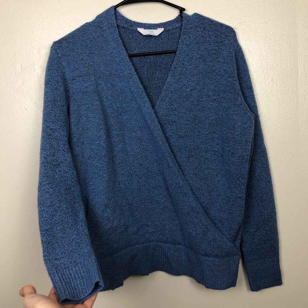 Time and Tru Cute Blue Sweater Top - Picture 1 of 5